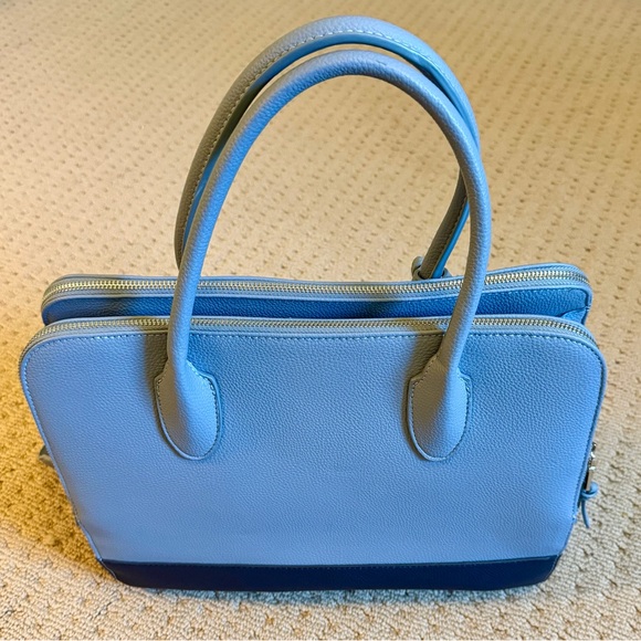 NWOT Urban Expressions Navy & Light Blue purse / briefcase - Picture 1 of 6